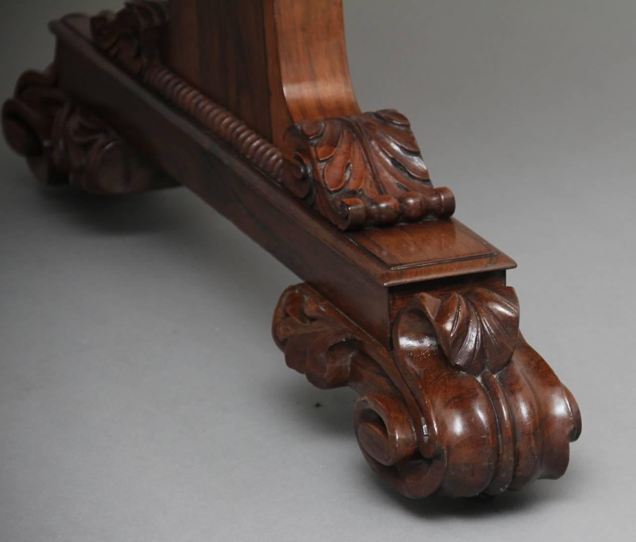 19th Century Rosewood Library / Sofa Table 3