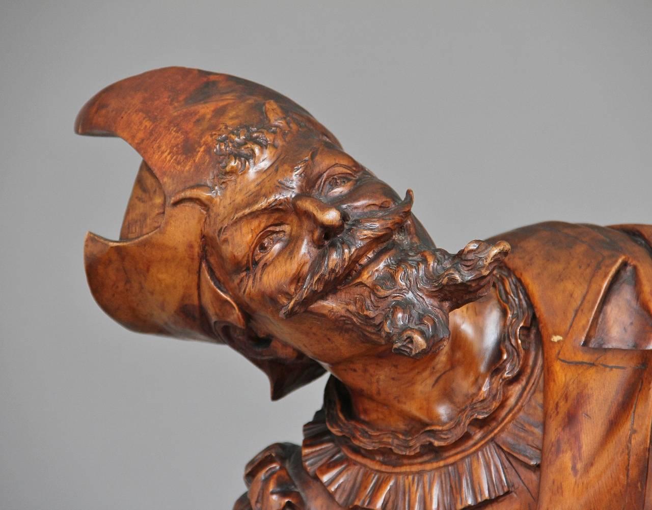 Mid-19th Century 19th Century Italian Carved Wood Sculpture