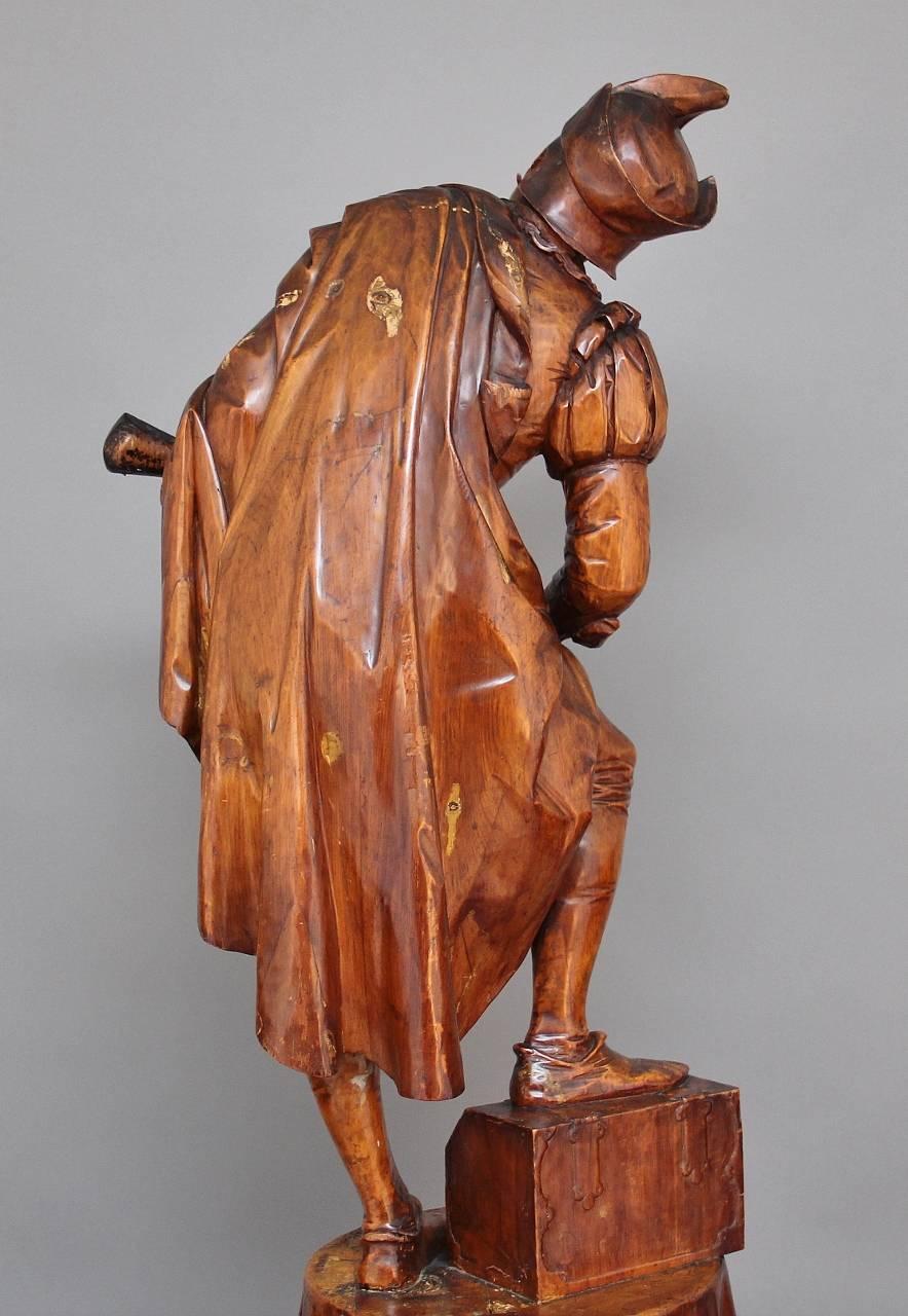19th Century Italian Carved Wood Sculpture 4