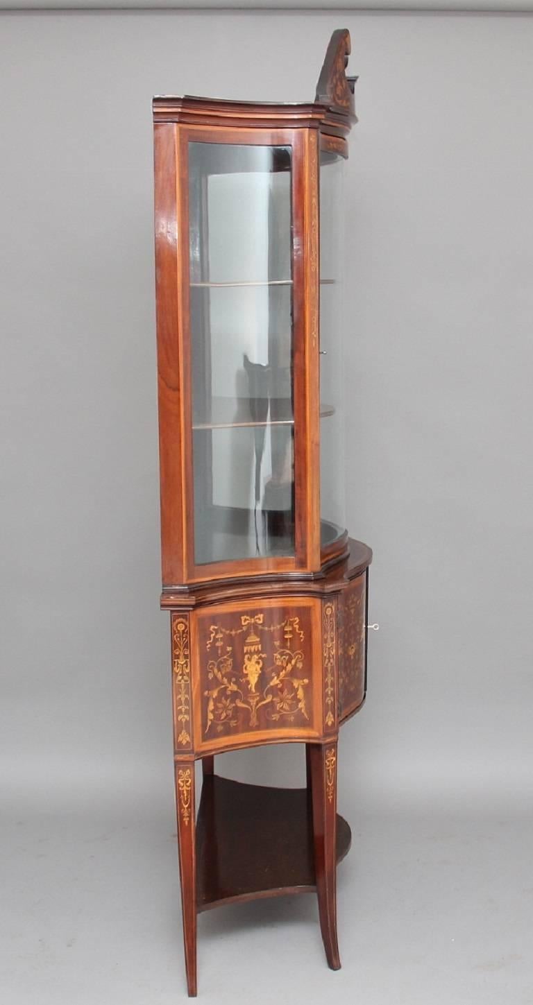 Late 19th Century 19th Century Mahogany Display Cabinet by Edwards & Roberts