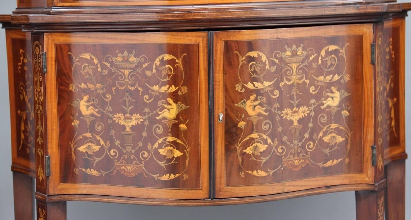 19th Century Mahogany Display Cabinet by Edwards & Roberts 2
