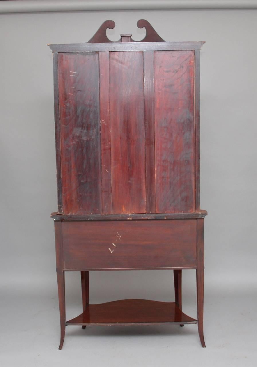 19th Century Mahogany Display Cabinet by Edwards & Roberts 4