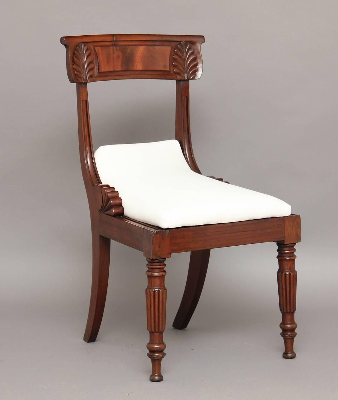 English Set of Four 19th Century Dining Chairs