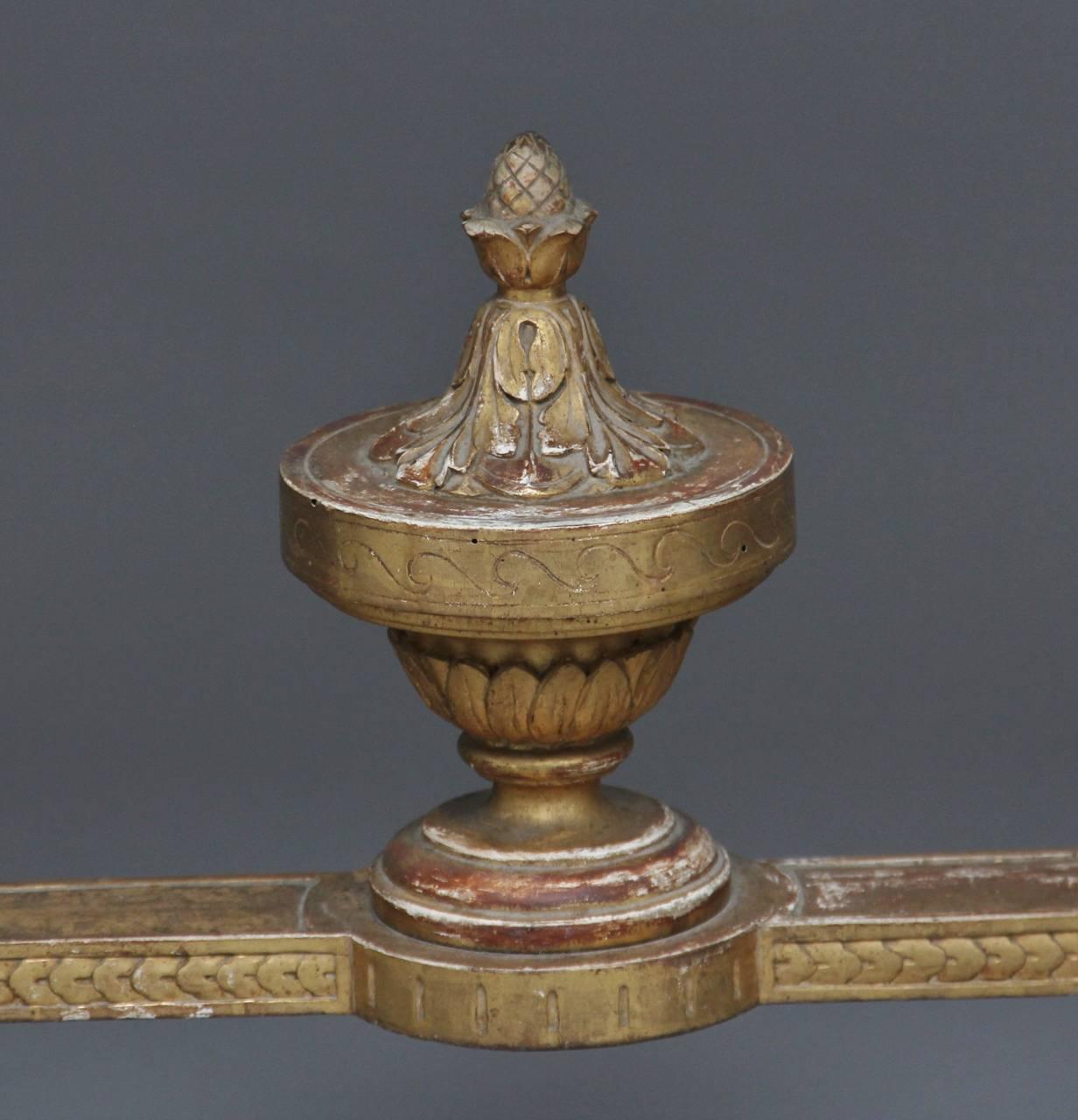 19th Century Gilt and Marble-Top Console Table 4