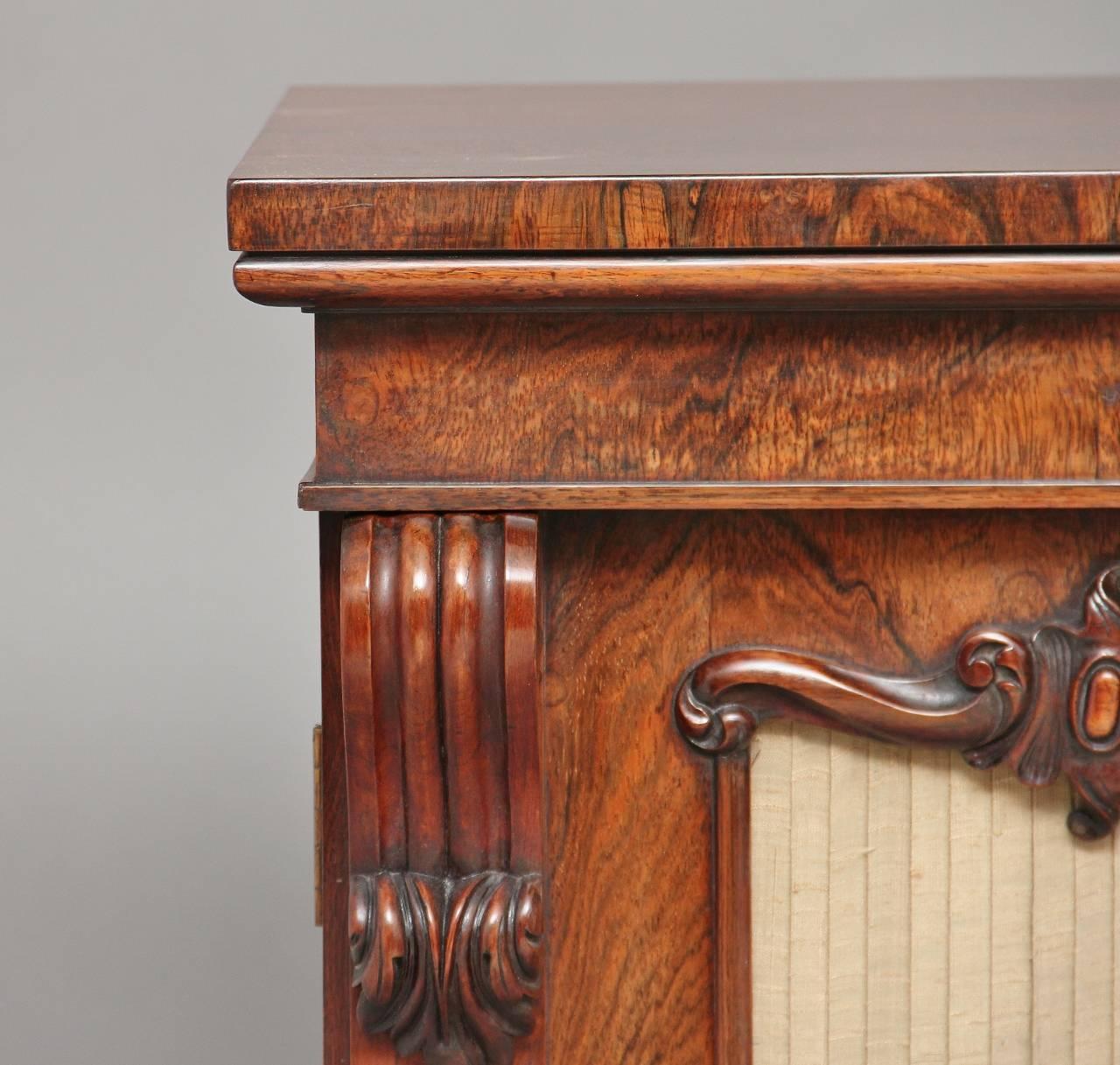 Mid-19th Century 19th Century Rosewood Breakfront Cabinet