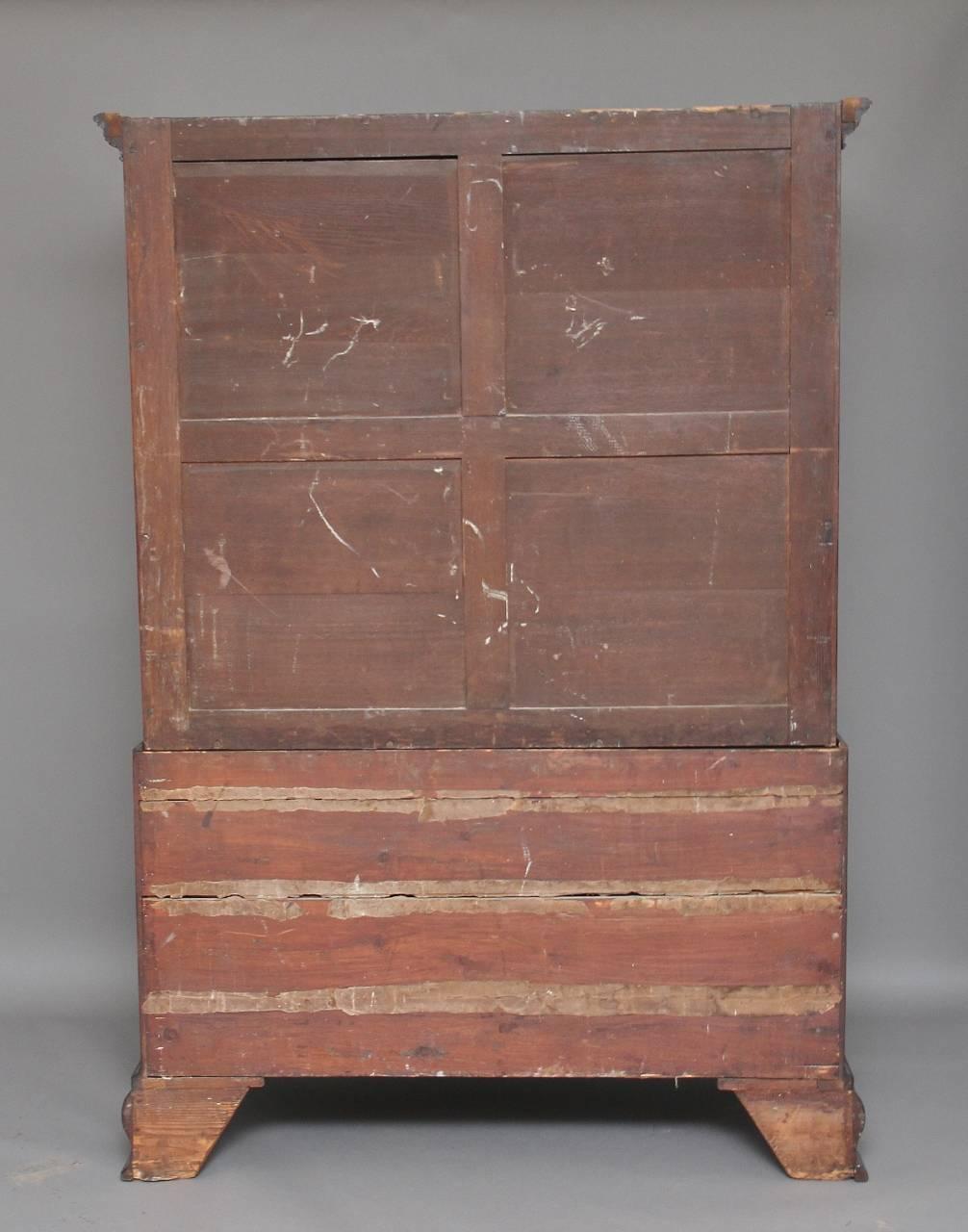 18th Century Mahogany Press Cupboard In Good Condition In Martlesham, GB