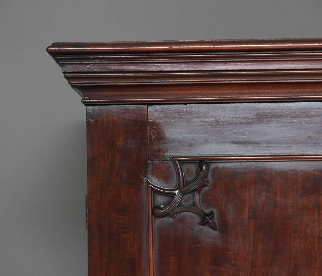 Late 18th Century 18th Century Mahogany Press Cupboard