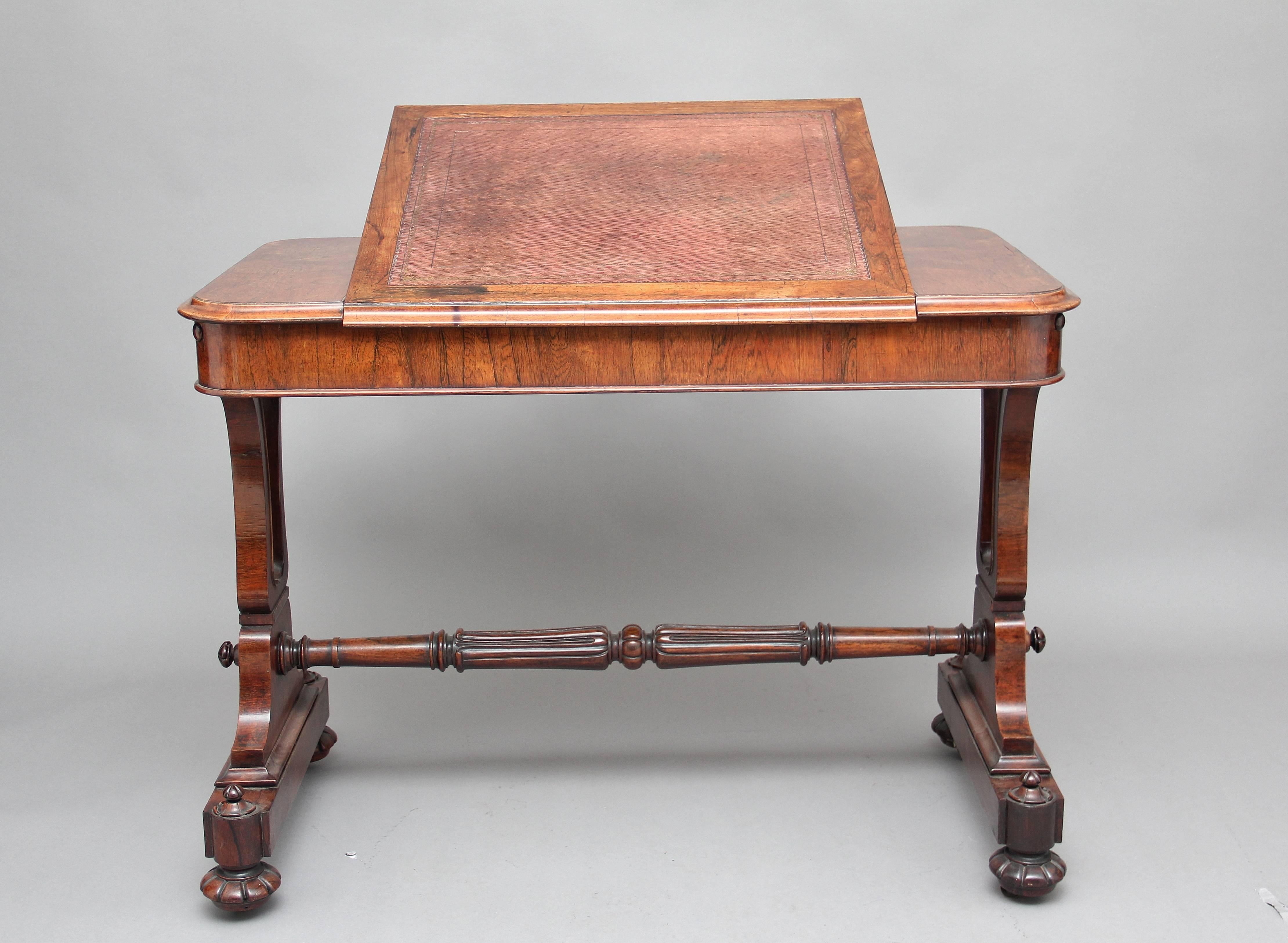 19th Century Rosewood Writing Table For Sale 3