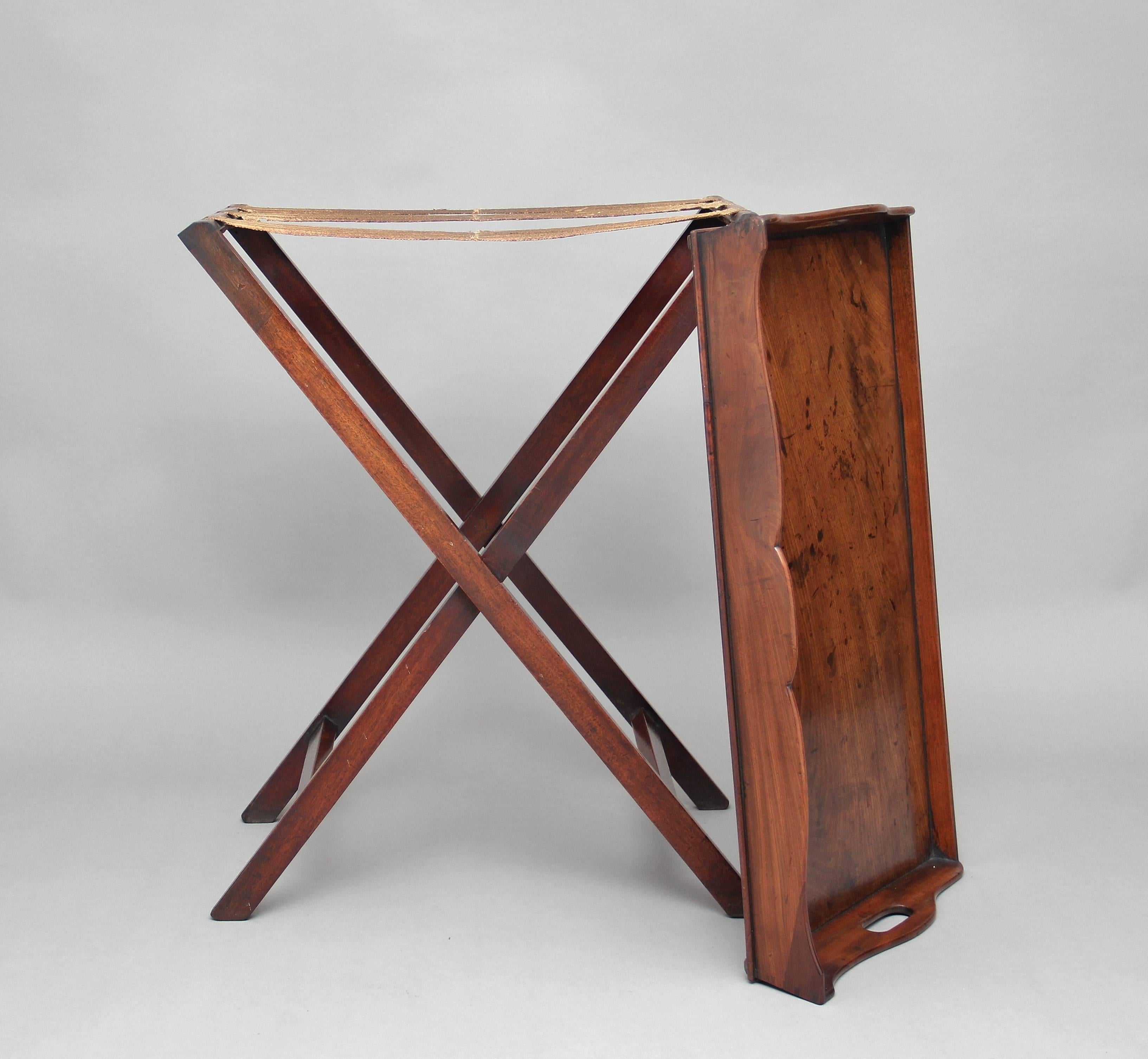 Early 19th Century 19th Century Mahogany Butlers Tray on Stand