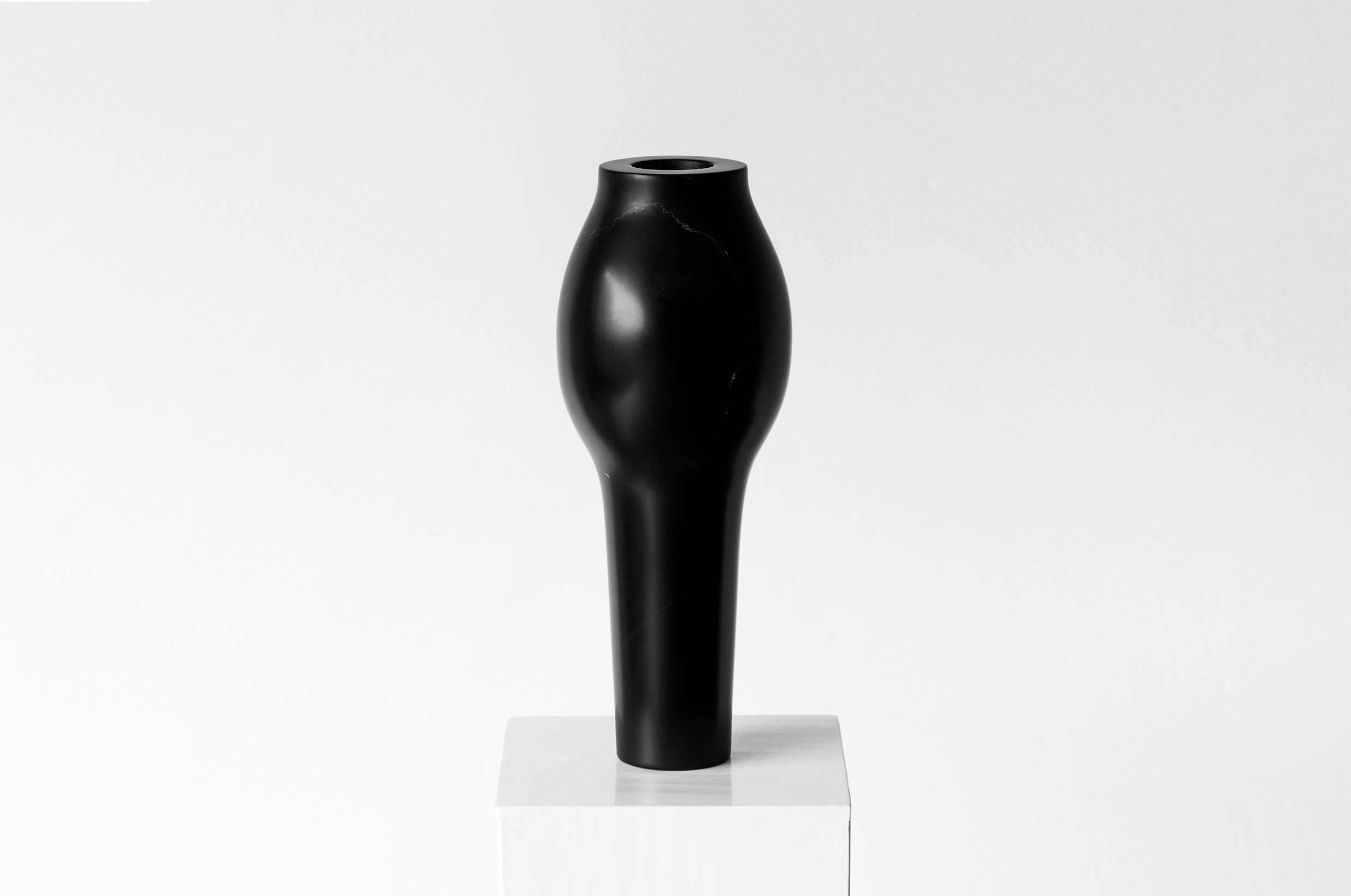 Brutalist S.R.O Rito Black Marble Vessel #1 ( Large ) by Ewe Studio For Sale