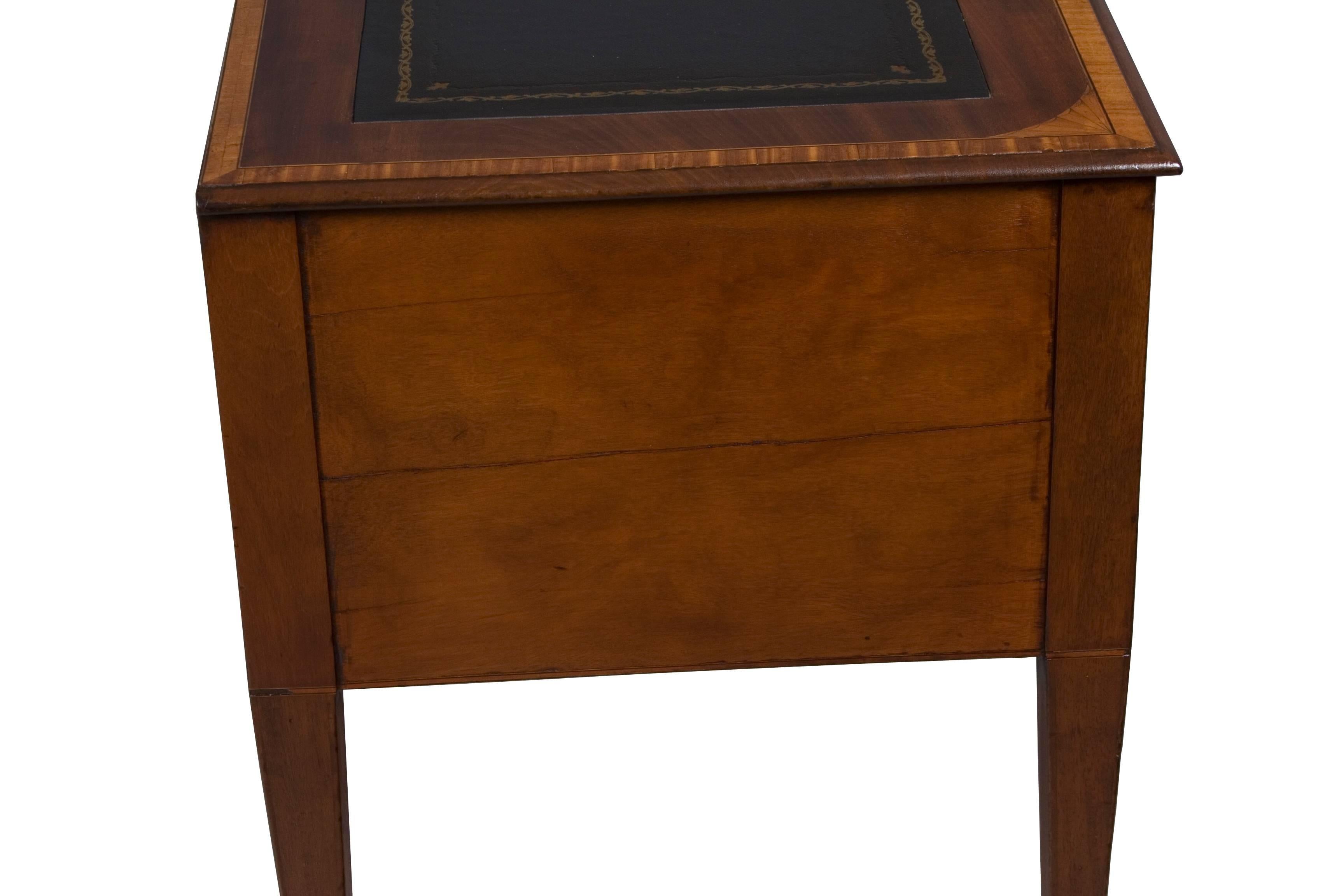 Edwardian Mahogany Five-Drawer Writing Desk 1