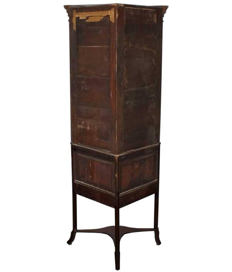 Mahogany Bow Front Corner Cabinet on Legs 2