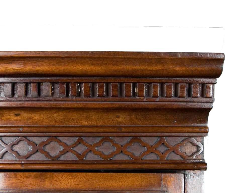 English Mahogany Bow Front Corner Cabinet on Legs