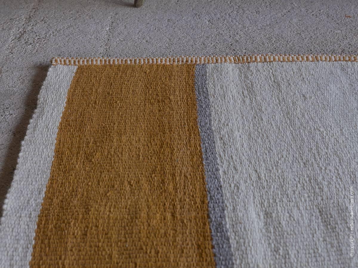 Hand-Crafted Pehuenche Rug Handwoven with Fine Hand Spun Sheepwool For Sale