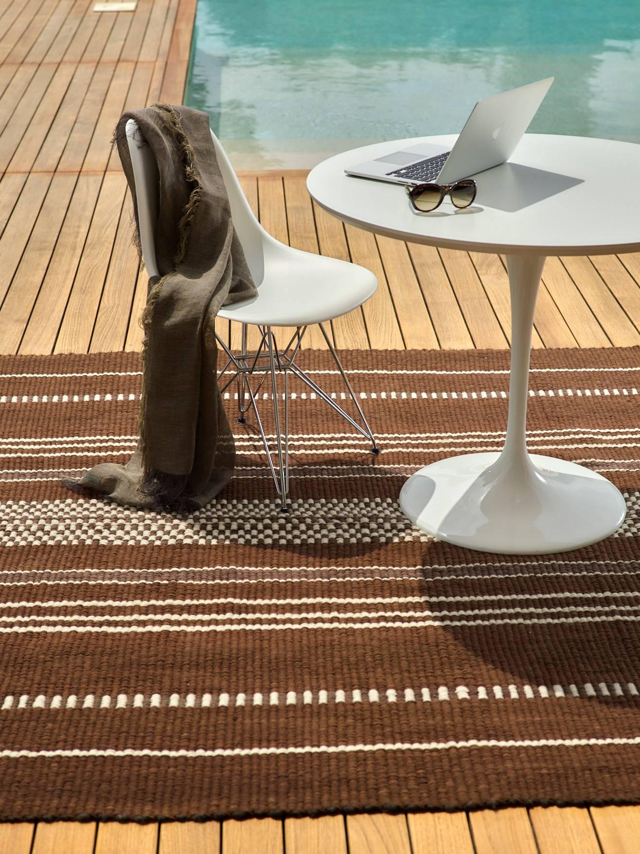 Hand-Crafted Atardecer en el Pedemonte Rug Handwoven with Fine Hand Spun Sheep Wool For Sale
