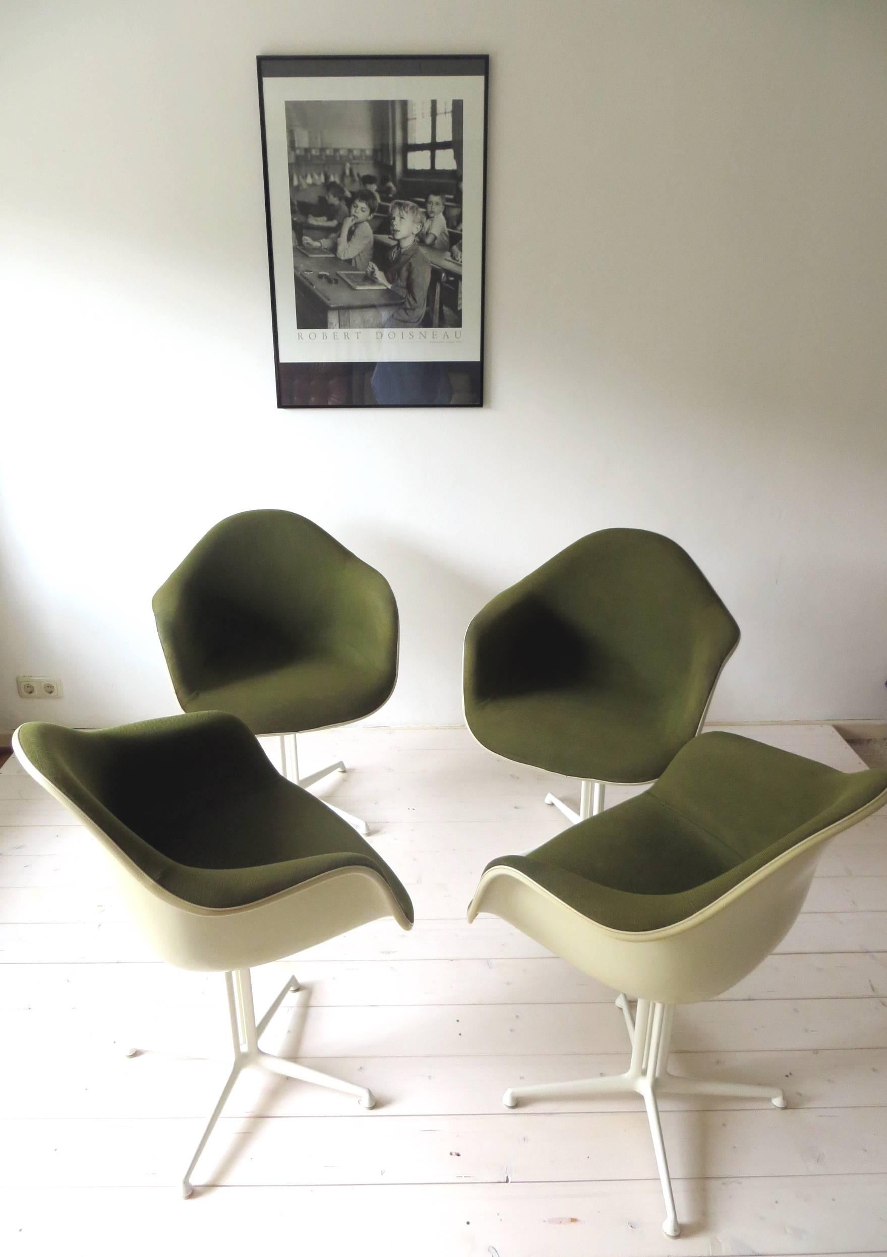 Mid-Century Modern La Fonda DAL 1960s Herman Miller Armchairs by Girard & Charles Eames Set of Four