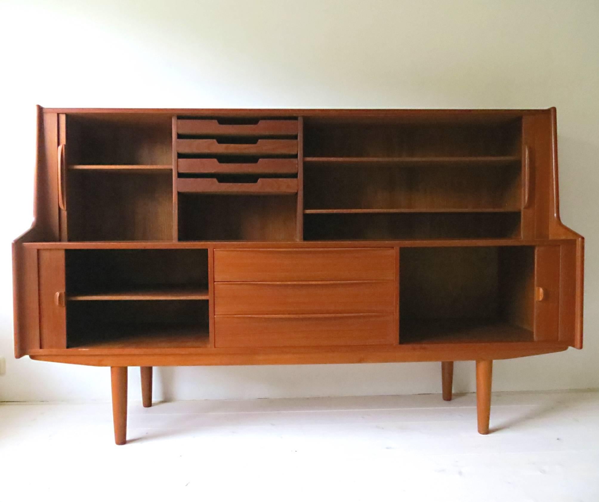 Scandinavian Modern Ib Kofod-Larsen Teak Sideboard Credenza for Faarup Danish Modern Design  , 1960s For Sale