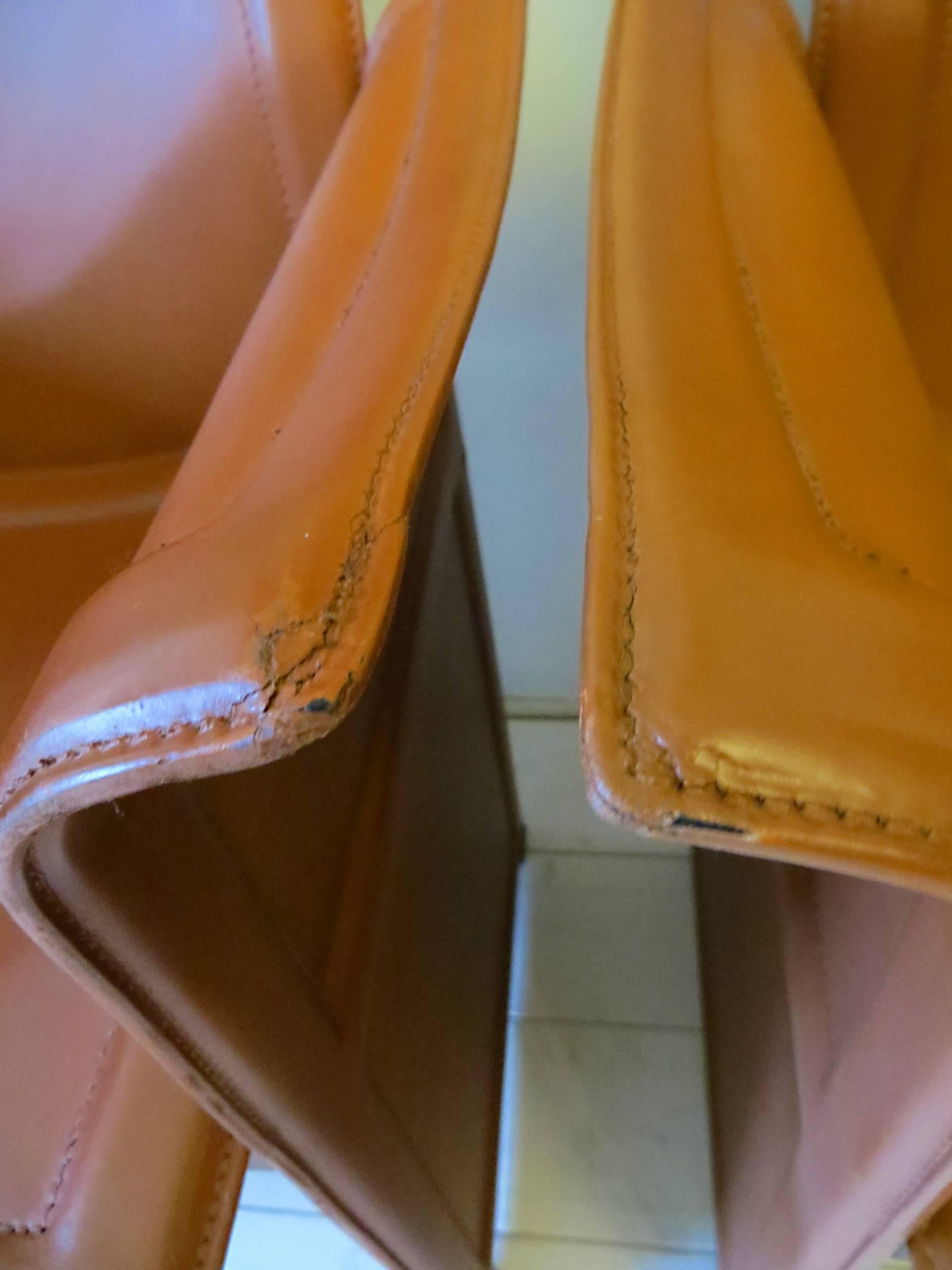 Four Italian 1970s Korium Chairs by Tito Agnoli for Matteo Grassi 1