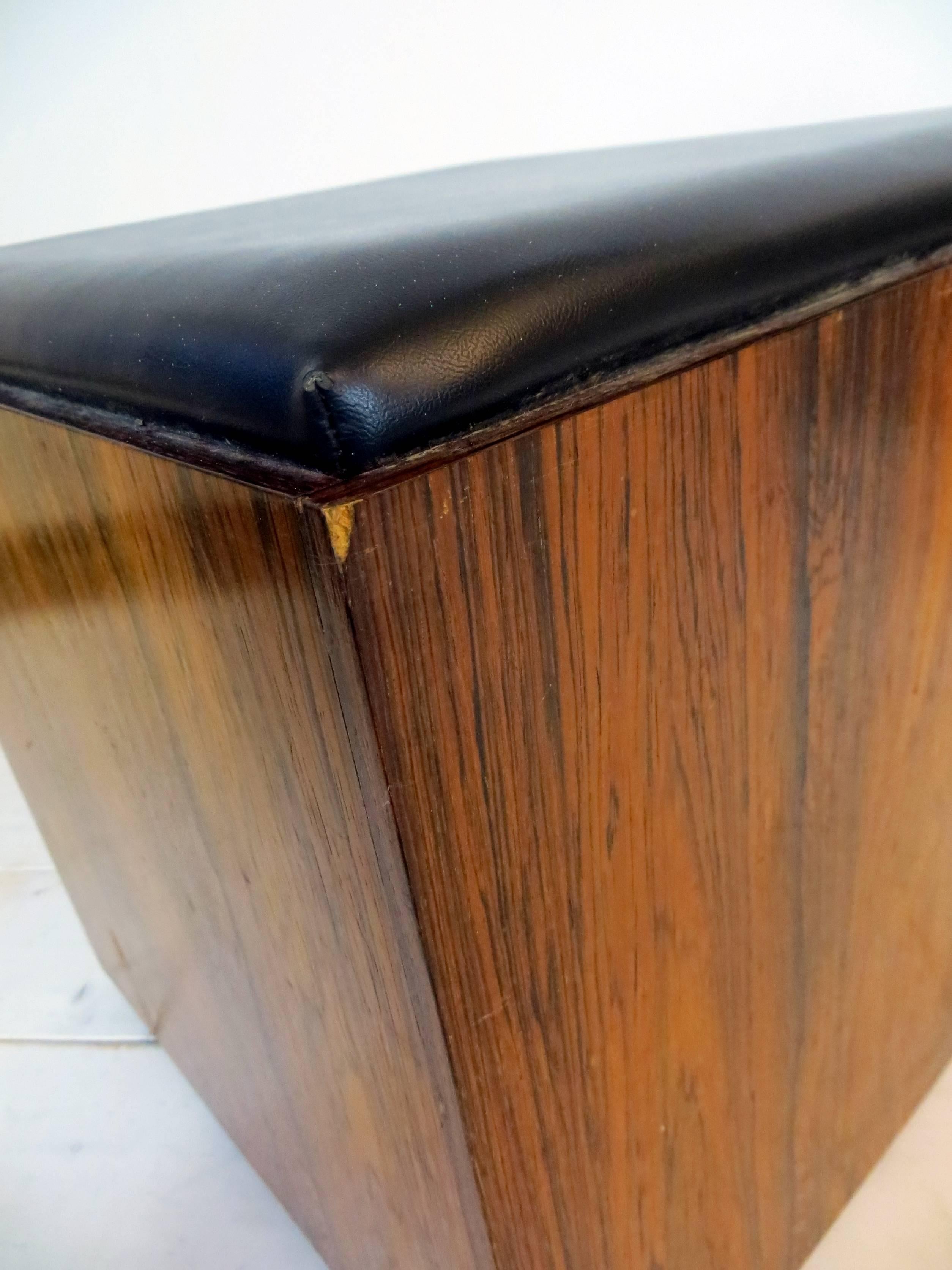 Veneer Pair of Danish Rio Rosewood Rollable Cubes Stools or Side Tables, 1960s For Sale