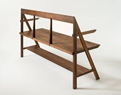 Cantilever Series Arm Bench by Phaedo, Natural Black Walnut