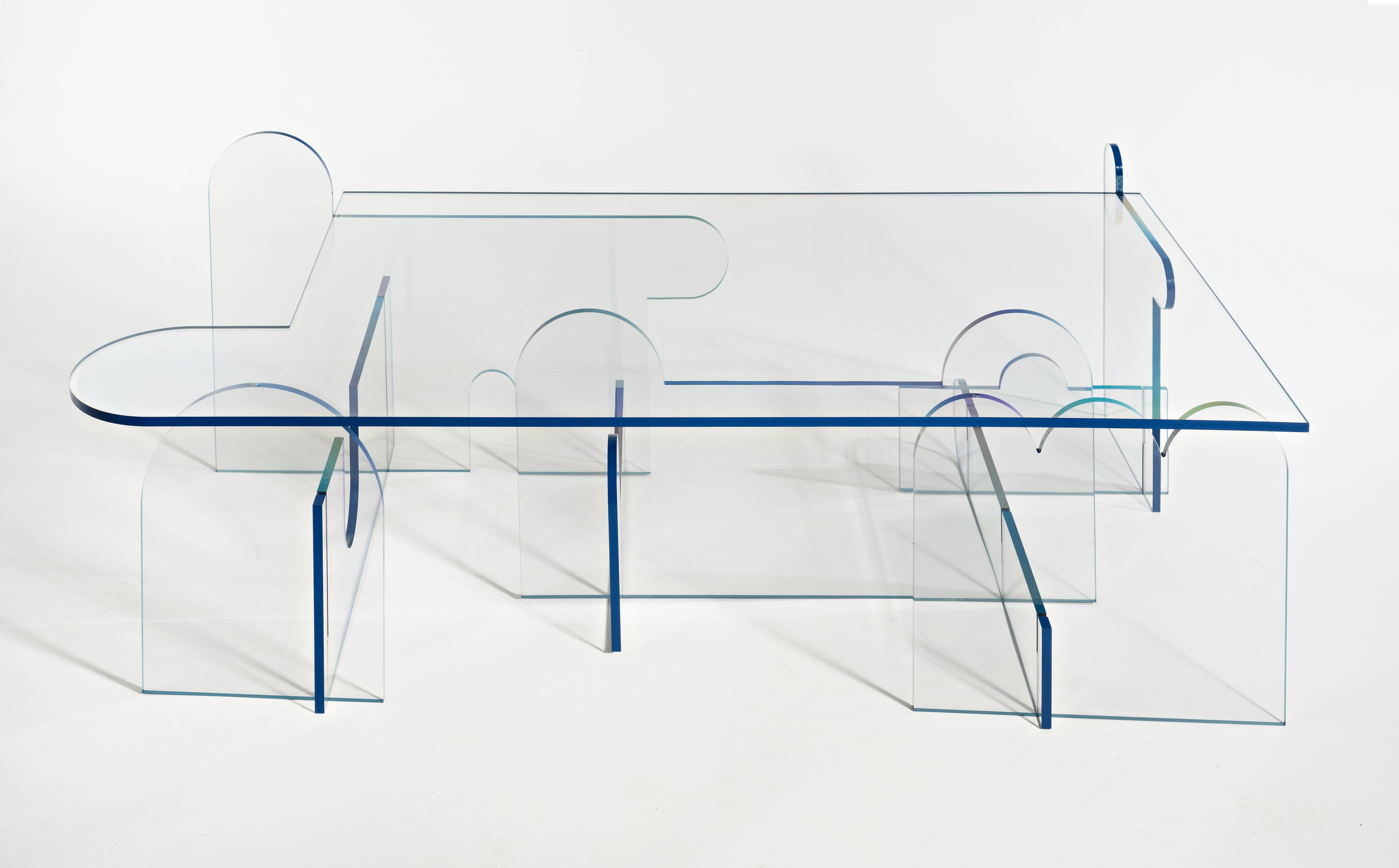 Inspired by line drawings, the Lexan series invokes the movement and playfulness of the artist's sculptural work.

Our intention is that the Lexan Series be inspired by the space in which is resides. To that end, each piece can be customized in