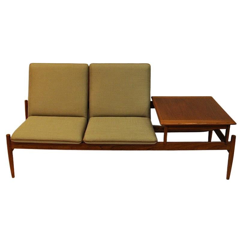 Mid-Century-Sofa-Modulset Saga mit Tisch von Gunnar Sørlie 1958, Norwegen (Leder) im Angebot