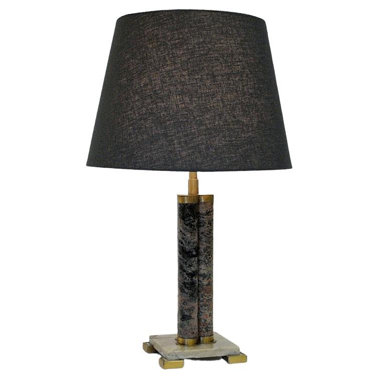 Vintage Scandinavian Granite Stoneware Table Lamp, 1970s For Sale