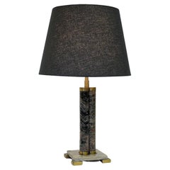 Vintage Scandinavian Granite Stoneware Table Lamp, 1970s