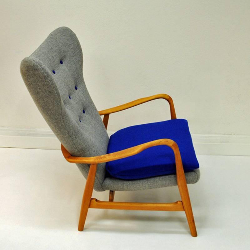 Norwegian Easy Chair from 1950`s by Madsen & Schubell - Vik & Blindheim In Good Condition In Stockholm, SE