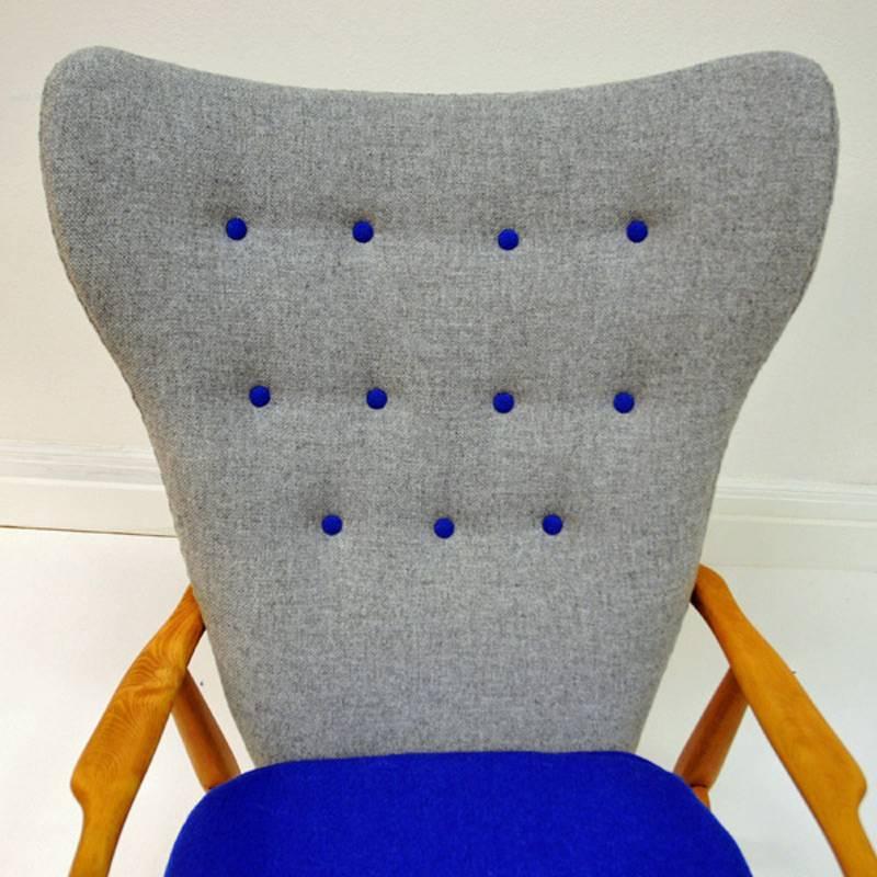 Wool Norwegian Easy Chair from 1950`s by Madsen & Schubell - Vik & Blindheim