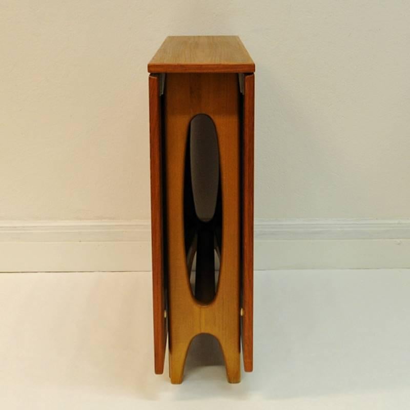 Norwegian Teak Folding Table Ellipse Nr. 2, Bendt Winge, Norway