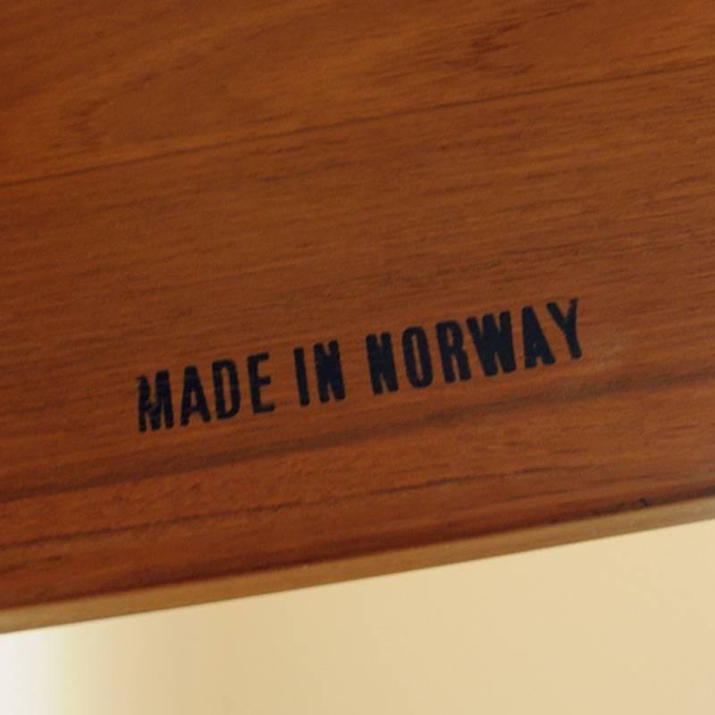 Mid-20th Century Teak Folding Table Ellipse Nr. 2, Bendt Winge, Norway