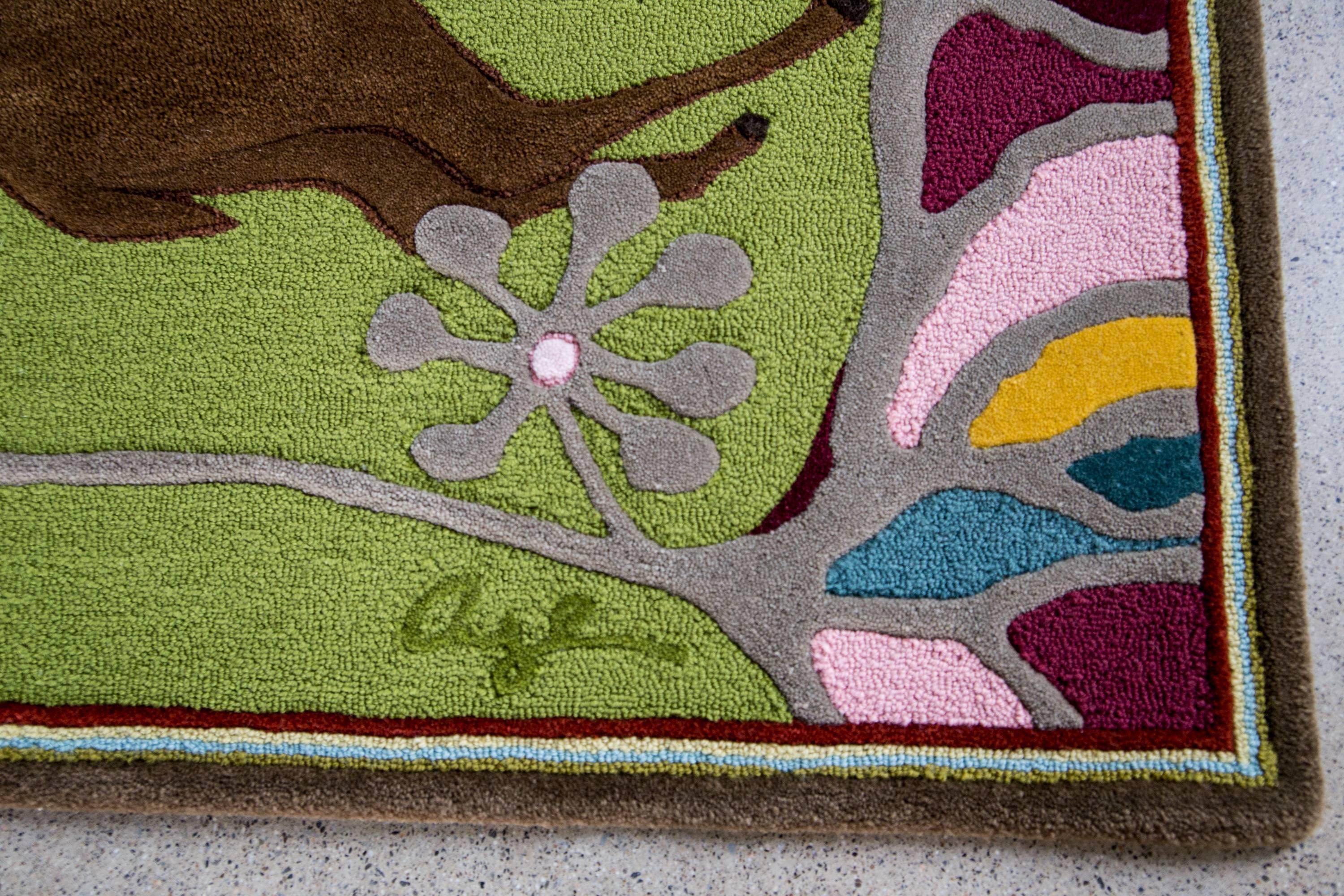 American Angela Adams Easton's Pond Area Rug & Tapestry, One-of-a-kind, Handcrafted Wool For Sale