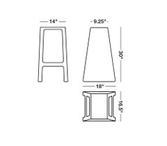 Taburete de altura de barra de aluminio recubierto de polvo by Jonathan Nesci