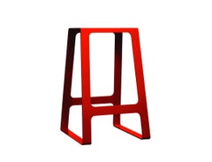 A_Stool Powder Coated Aluminum Counter Height in Traffic Green by Jonathan Nesci