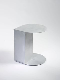 Tier Table in Waxed and Polished Aluminium Plate by Jonathan Nesci