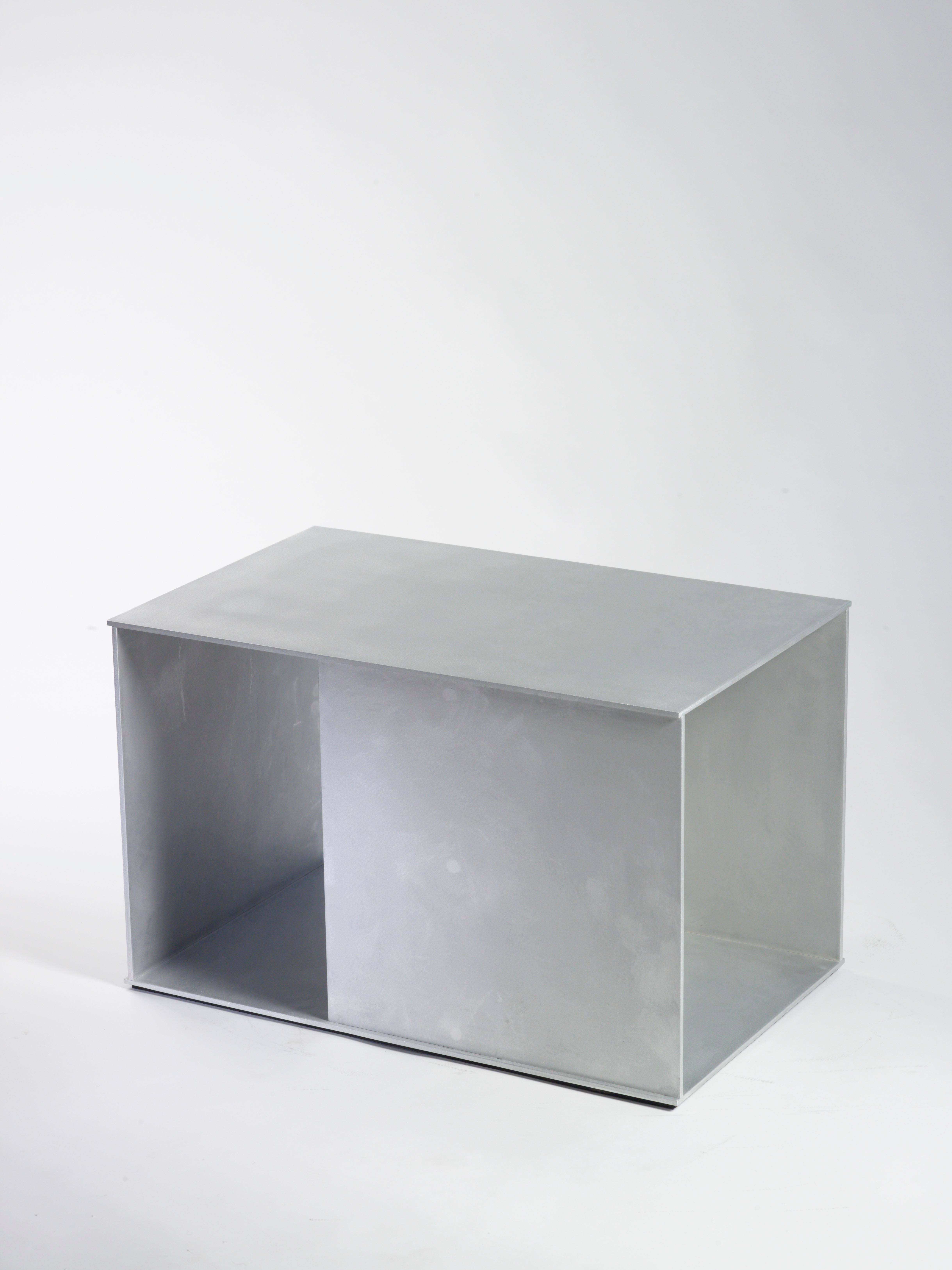XXIe siècle et contemporain Table Ratio en plaque d'aluminium ciré et polie de Jonathan Nesci en vente
