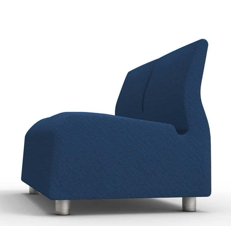 Modern Two seater Conversation Upholstered Blue Sofa Satyendra Pakhale 21st Century For Sale