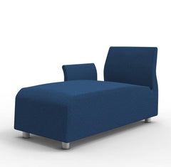 Contemporary Upholstered Lounge Sofa Conversation Blue Textile