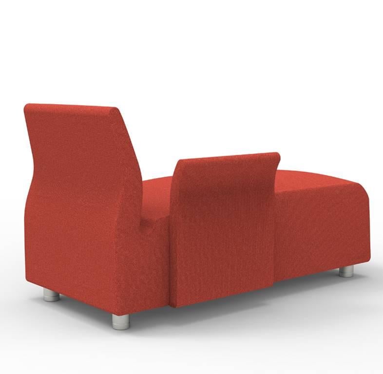 Modern Lounge Conversation Upholstered Red Sofa Satyendra Pakhale 21st Century For Sale