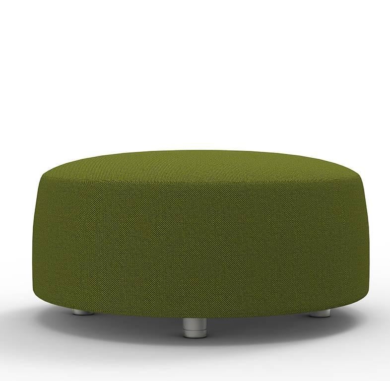 The Grand ottoman is part of the Conversation Sofa collection, a 21st century sofa set, made with high quality natural materials. It can be used as an upholstered seat, a footstool or a coffee table – alone or combined with further pieces from the