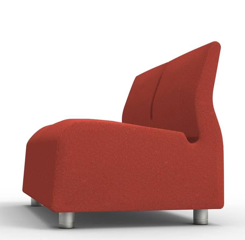 Modern Upholstered Sofa Two-Seat Red Conversation Satyendra Pakhale, 21st Century For Sale