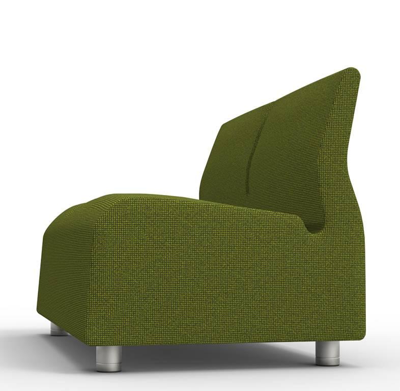 Modern Two-Seat Conversation Upholstered Sofa Green Satyendra Pakhale 21st Century For Sale