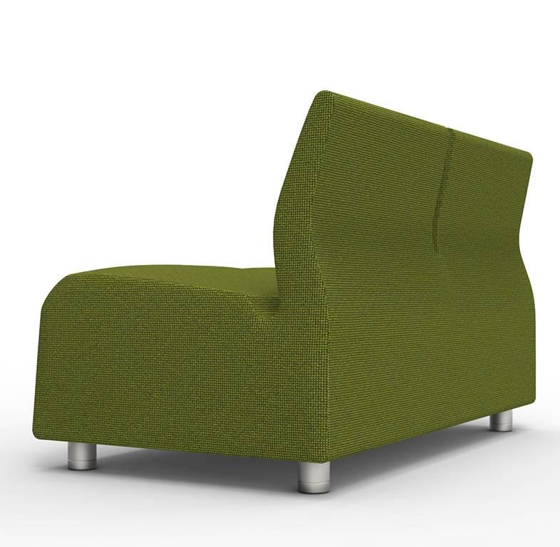 Rather than a lazy lounging sofa this contemporary sofa in high quality all natural materials is designed with its upright and compact posture for engaging conversations among people creating a healthy, sustainable and lush living