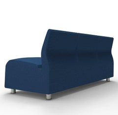 Three-Seater Conversation Upholstered Blue Sofa Satyendra Pakhale, 21st Century