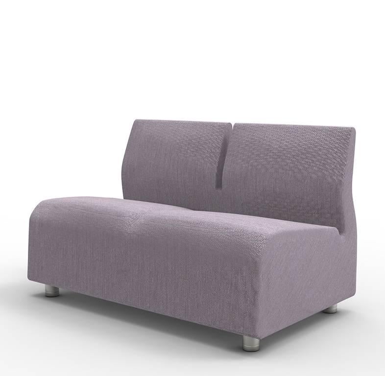 Italian 21st Century Two-Seat Upholstered Sofa Lily Conversation Satyendra Pakhale For Sale