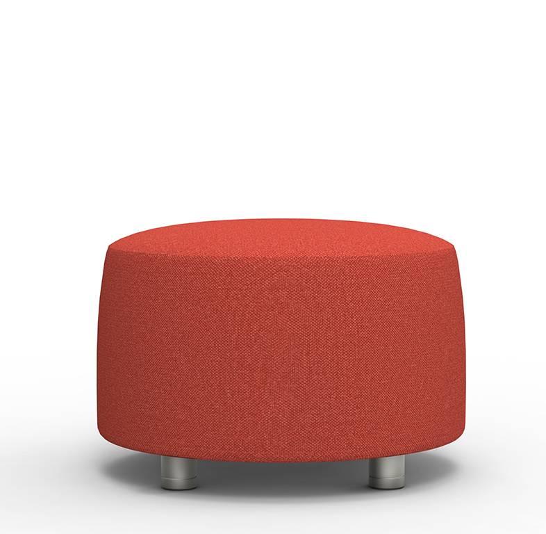 Modern Contemporary Ottoman Upholstered Conversation Red Textile For Sale