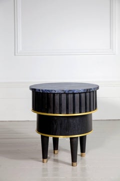 Sodalite and Corian 'Greta' Side Table by Felice James Limited Edition