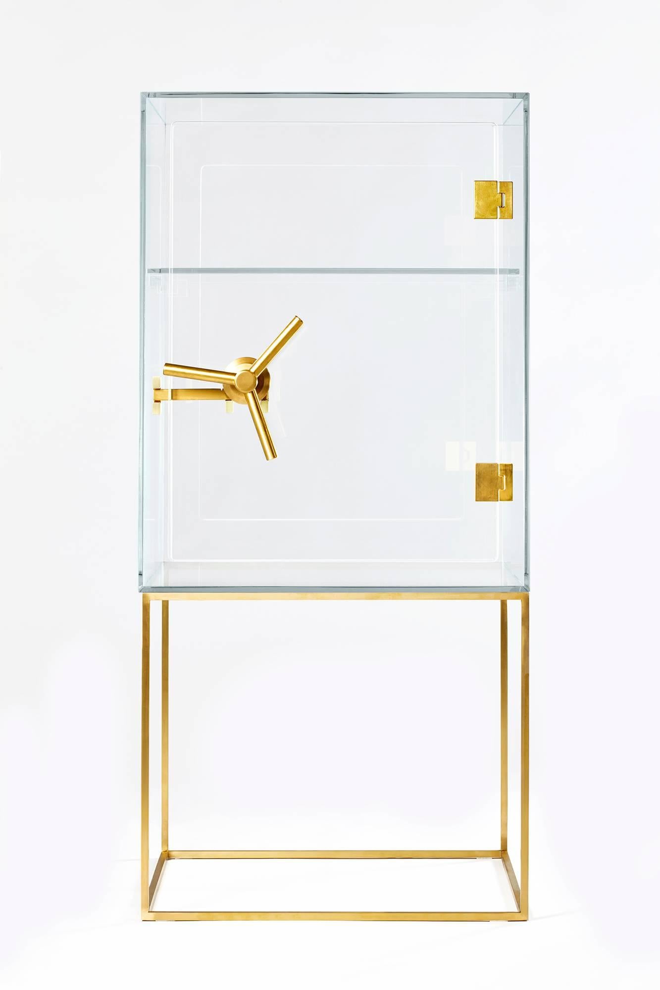 Italian Precious Crystal Safe Storage Cabinet by Ctrlzak for Editions Milano For Sale