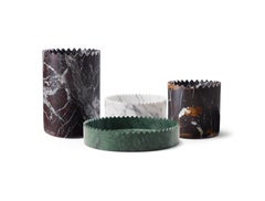 Triangoli Black and Gold Vase in Marble, by David/Nicolas for Editions Milano